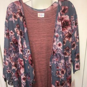 Lularoe Carly/floral Shirley outfit